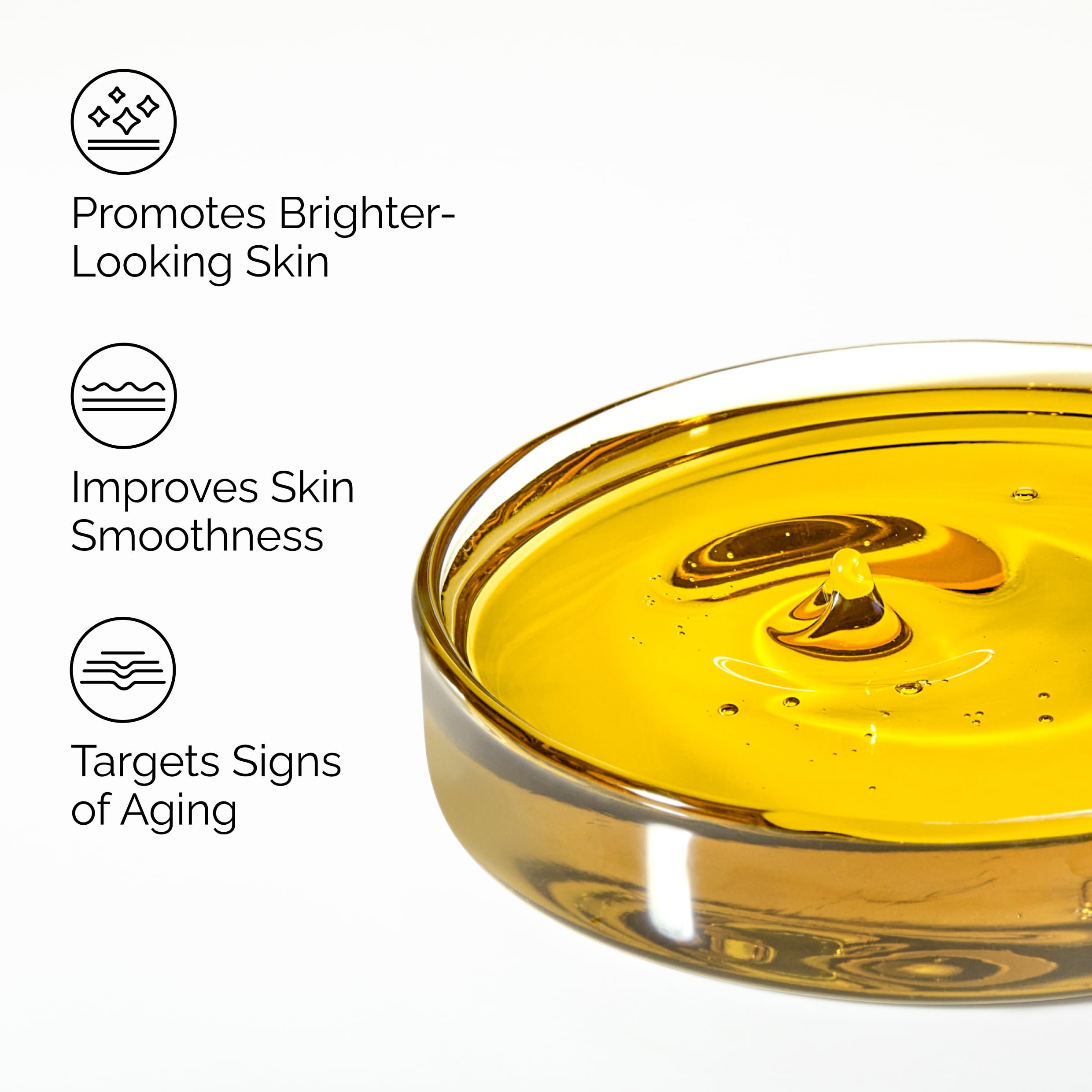 The Ordinary ingredient label close-up, shows resveratrol and ferulic acids