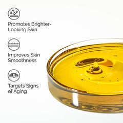 The Ordinary ingredient label close-up, shows resveratrol and ferulic acids