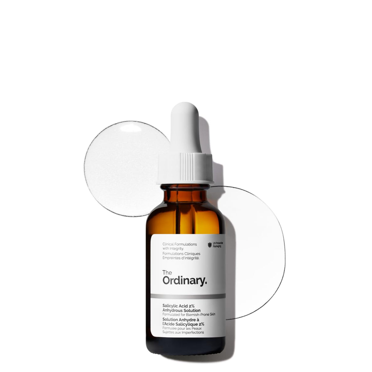 The Ordinary bottle front view showing label and size, highlighting clarity