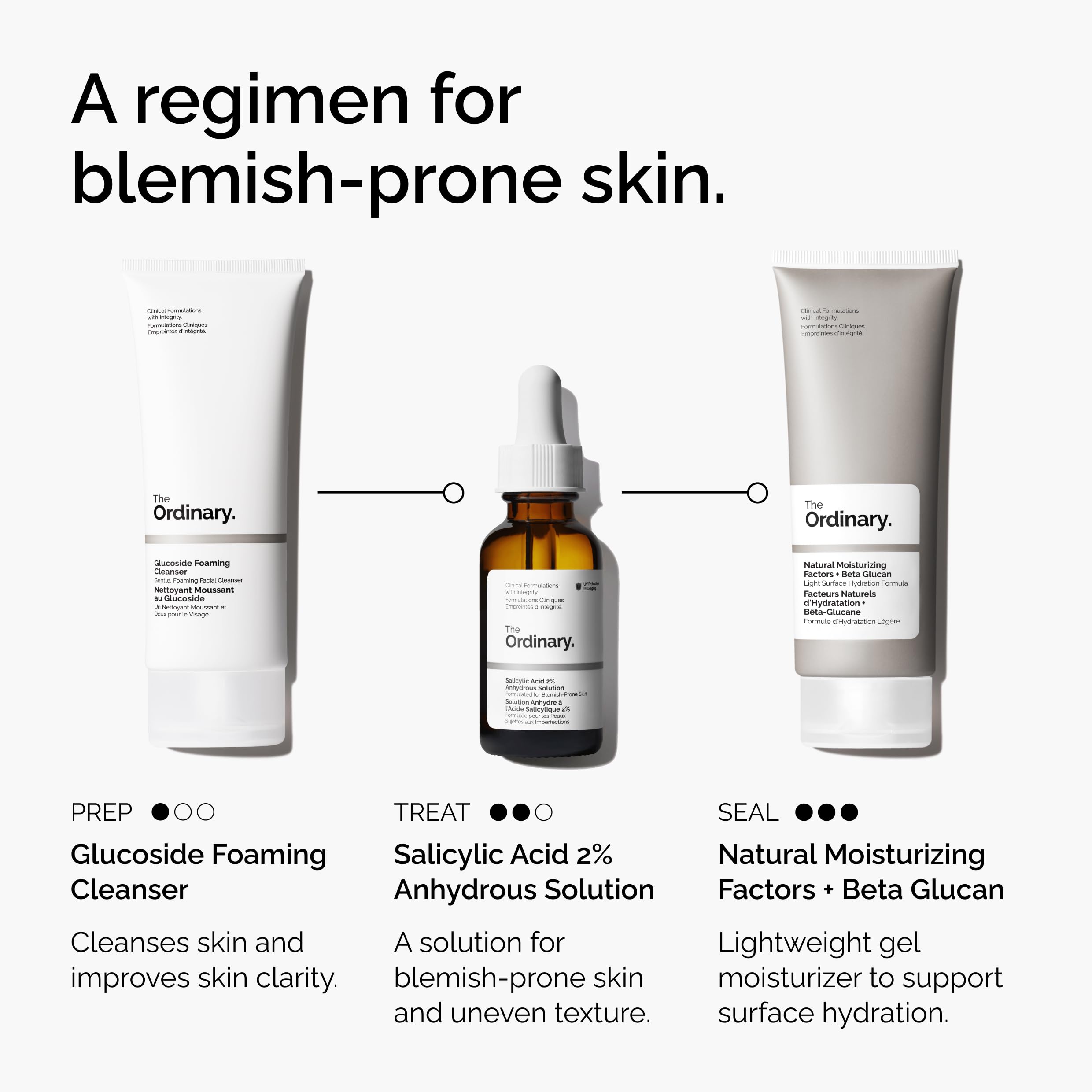 The Ordinary ingredient label close-up, emphasizing squalane and salicylic acid