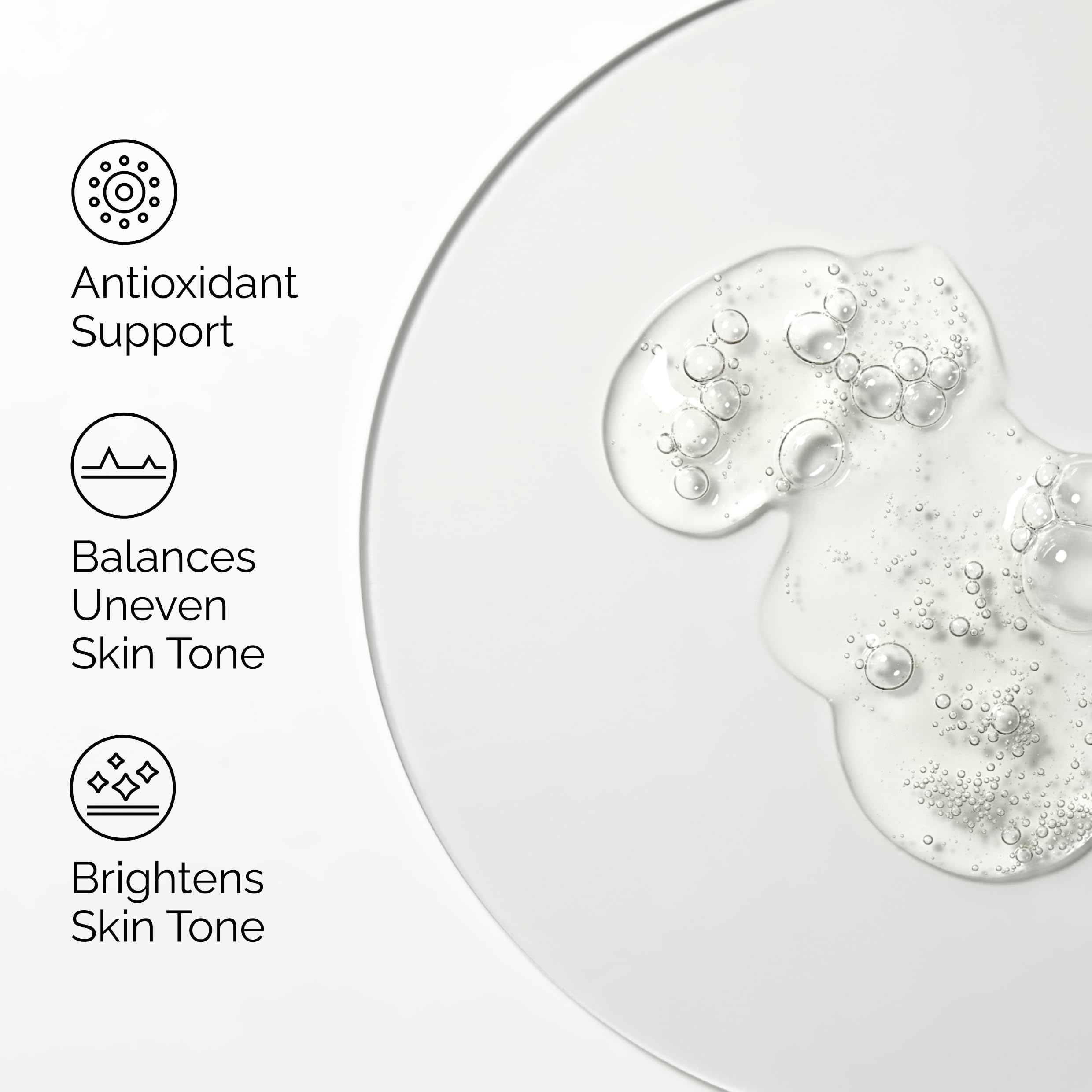 The Ordinary serum texture close-up highlighting lightweight, water-based consistency for fast absorption