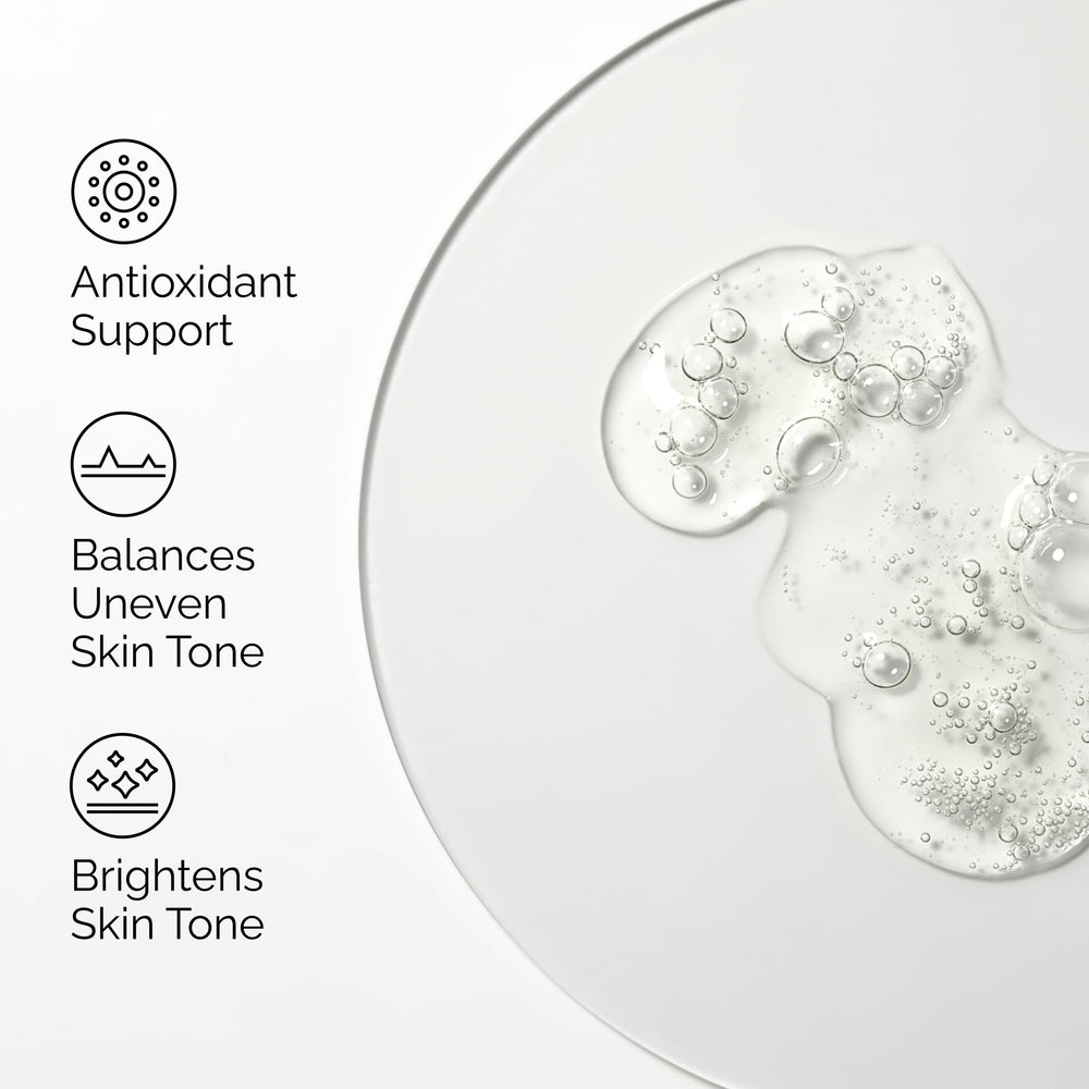 The Ordinary serum texture close-up highlighting lightweight, water-based consistency for fast absorption