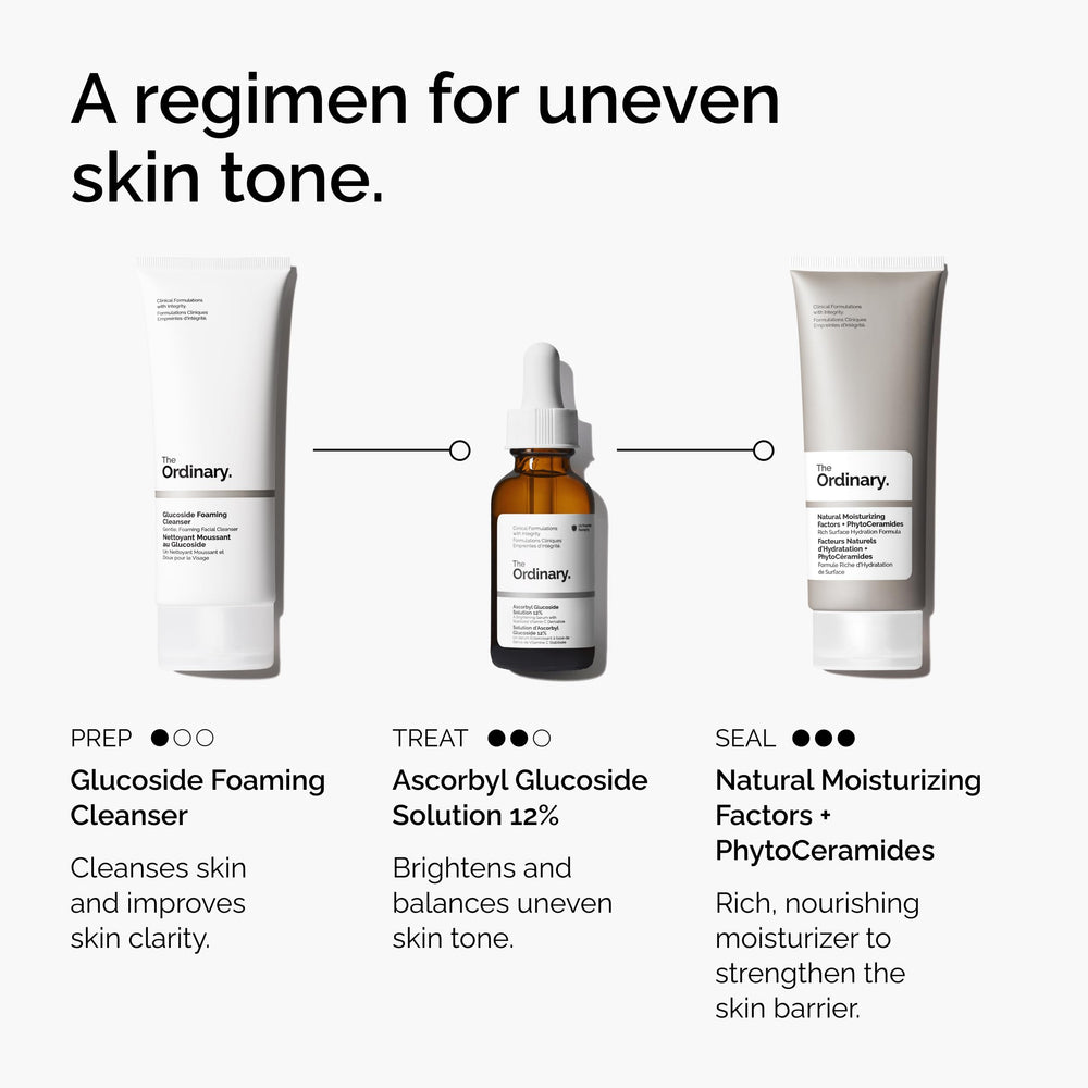 The Ordinary bottle in hand for scale and to show compact 1 fl oz size for travel convenience