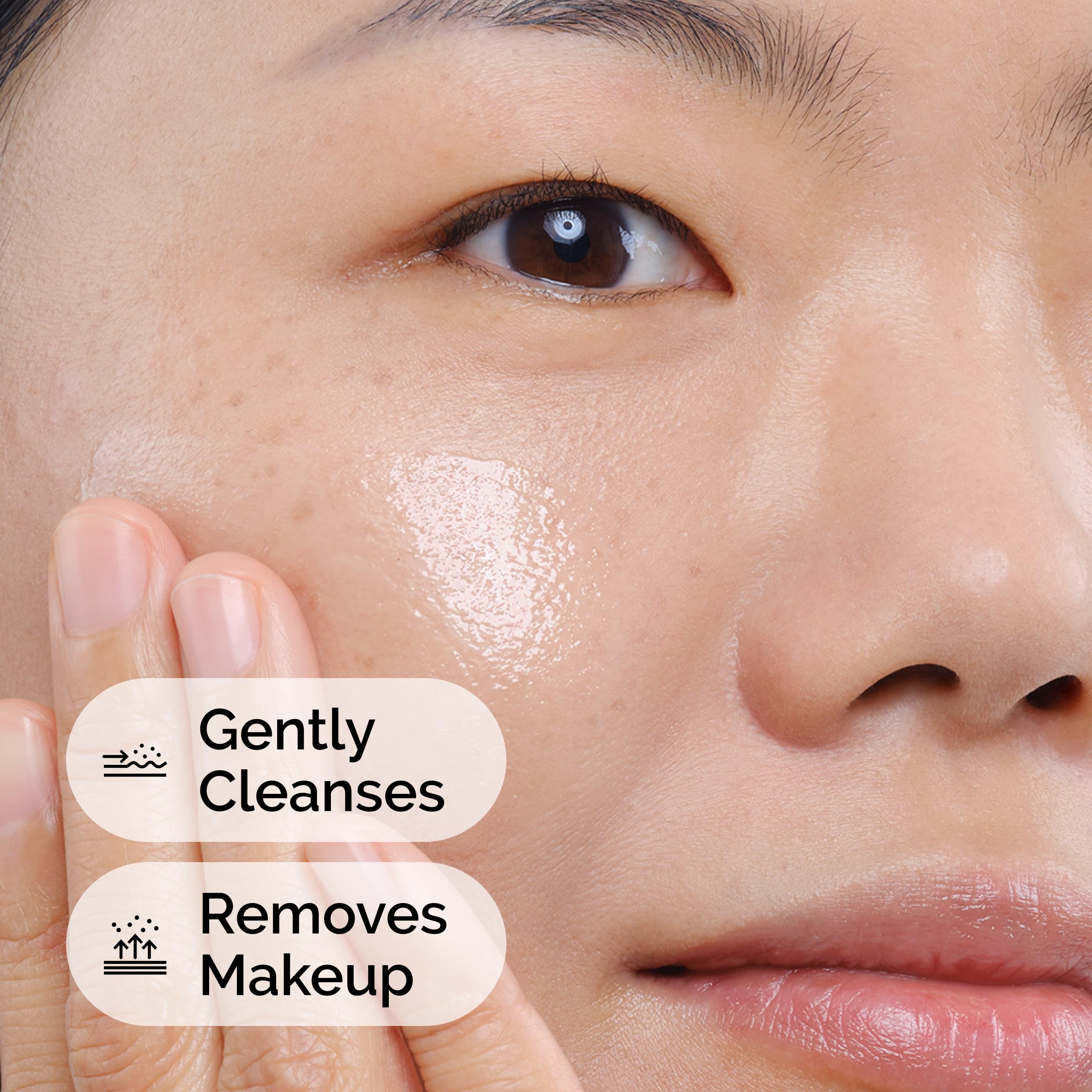 The Ordinary squalane cleanser bottle label detail showing ingredient information and easy-to-read directions