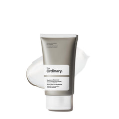 The Ordinary squalane cleanser travel front showing compact bottle and clear labeling benefit: portable hydration