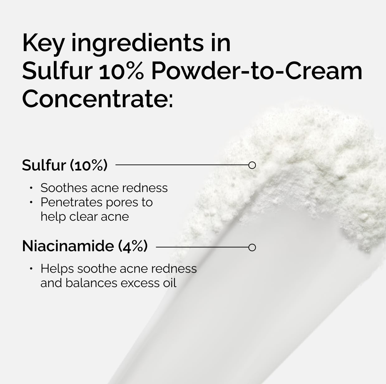 The Ordinary sulfur application demonstration on face for discreet spot care