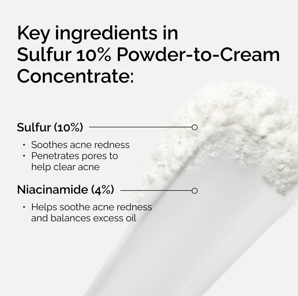 The Ordinary sulfur application demonstration on face for discreet spot care