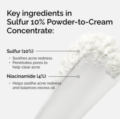 The Ordinary sulfur application demonstration on face for discreet spot care