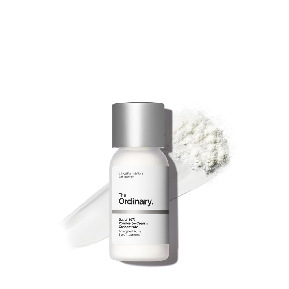 The Ordinary sulfur front packaging showing compact bottle and convenience