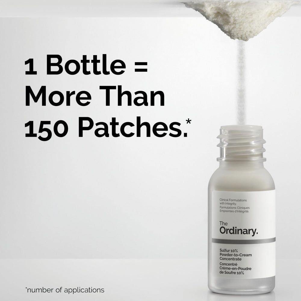 The Ordinary sulfur size comparison with coin highlights portable travel benefit