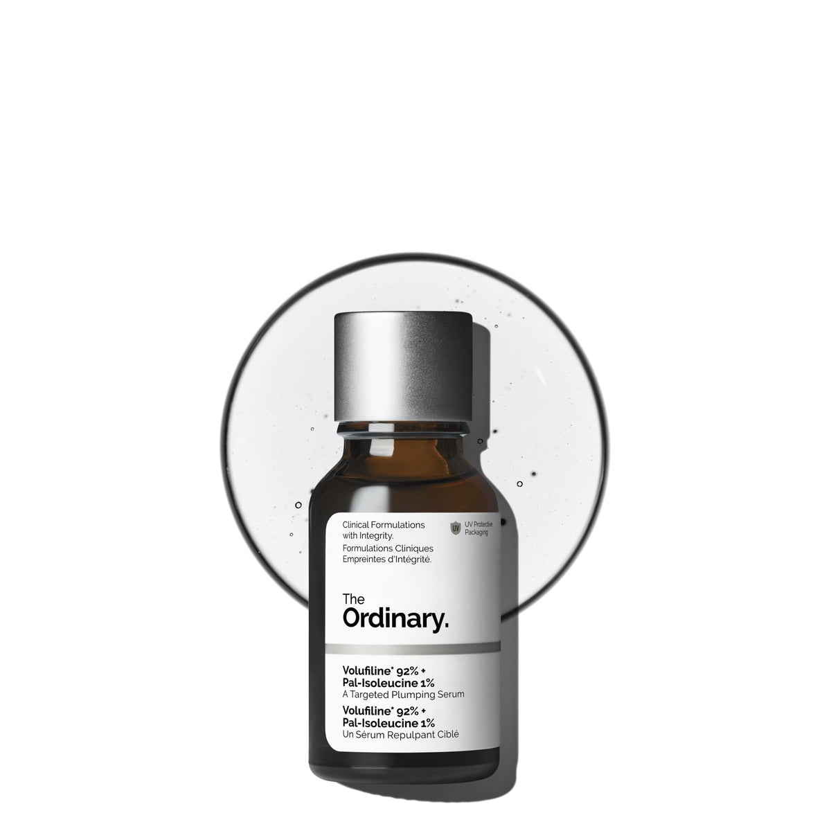 The Ordinary front packaging showing bottle and label, highlighting brand clarity and targeted plumping