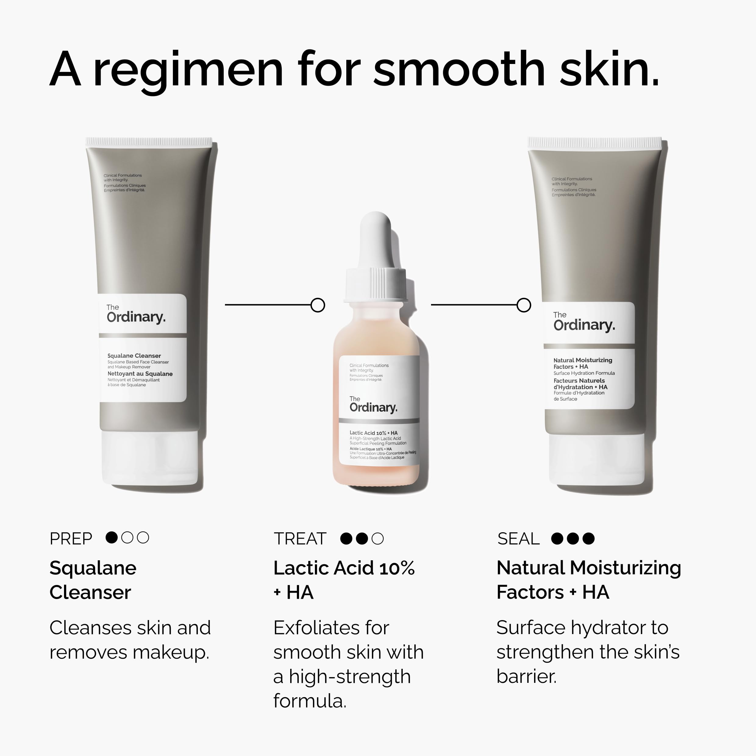 The Ordinary bottle beside hyaluronic acid vial showing hydration boost benefit
