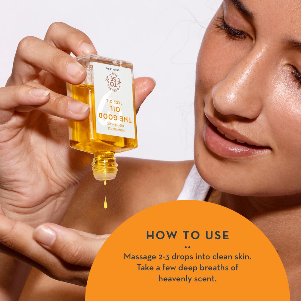 The Organic Skin Co Gua Sha massage visualization shows multipurpose oil use.