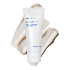 The Outset Exfoliating Caffeine Micro Polish bottle ready for gentle daily exfoliation.