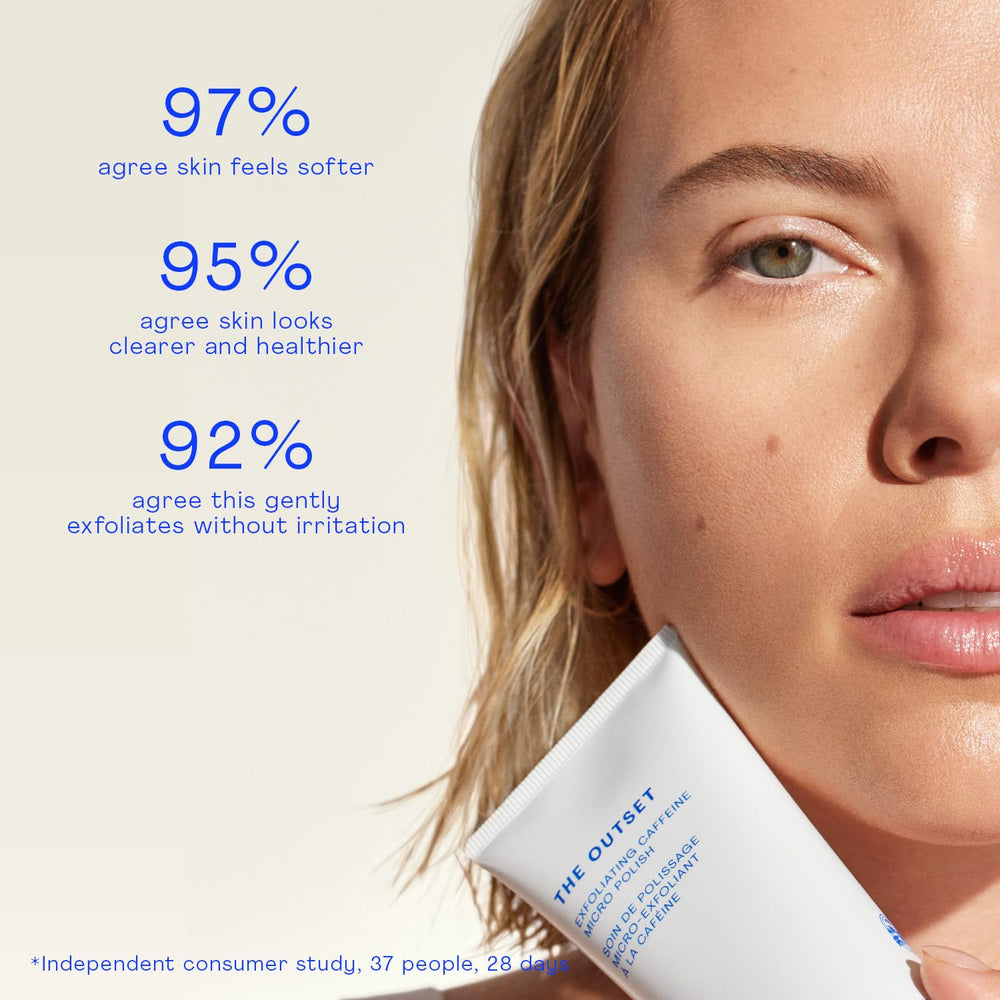 The Outset Exfoliating Caffeine Micro Polish is fragrance-free for sensitive skin.