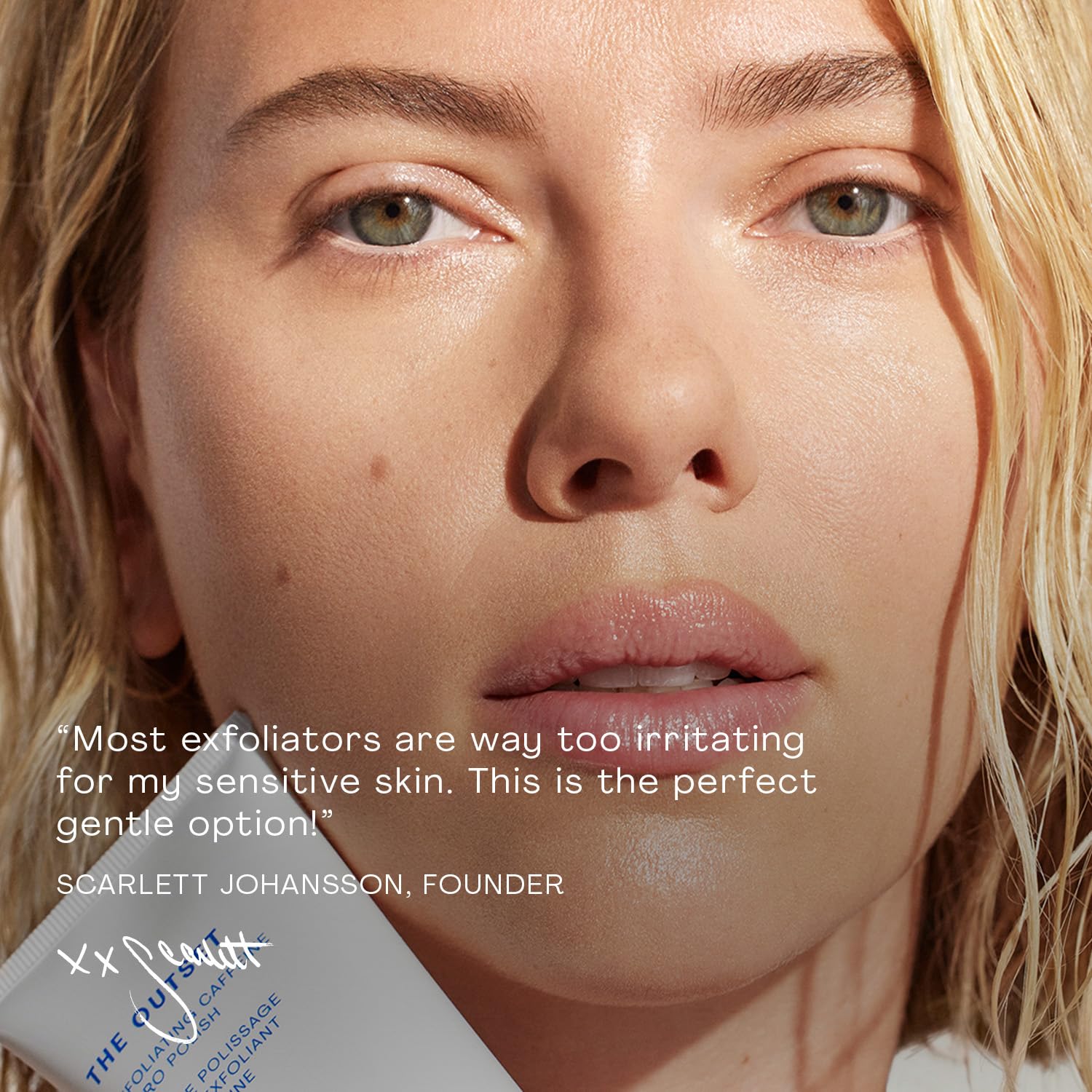 The Outset Exfoliating Caffeine Micro Polish ingredients highlight caffeine as energizing exfoliant.