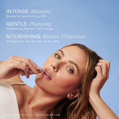 The Outset Lip Oasis Glossy Treatment Sun Kiss warm coral with plumping glow