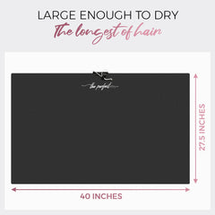 THE PERFECT HAIRCARE microfiber towel wrap closeup highlights anti-frizz smoothing.