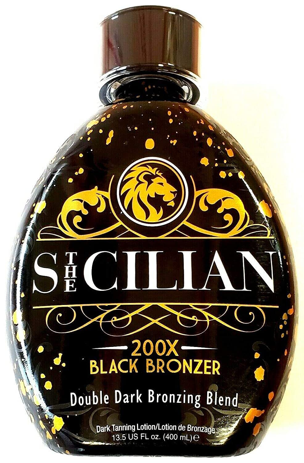 The Sicilian 200X Dark Bronzer bottle for a luxurious, deep-toned tan.