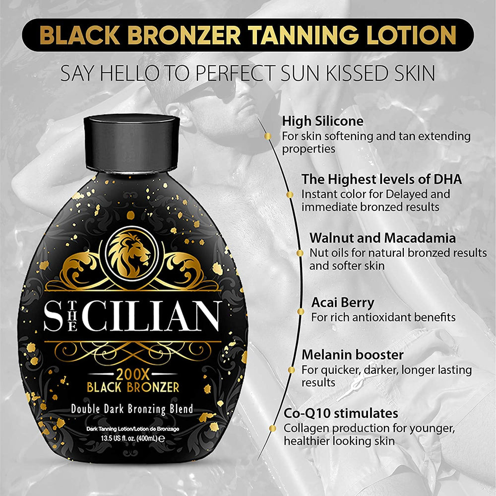 The Sicilian creamy texture demonstrates a rich, smooth self-tanner for even results.