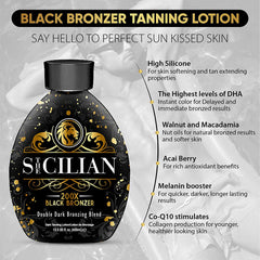 The Sicilian creamy texture demonstrates a rich, smooth self-tanner for even results.