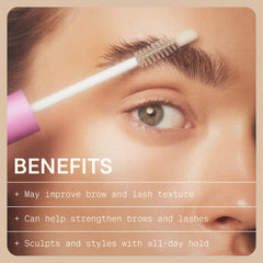 The Skinny Confidential Brow Peptide packaging shows vegan-friendly, fragrance-free formula.