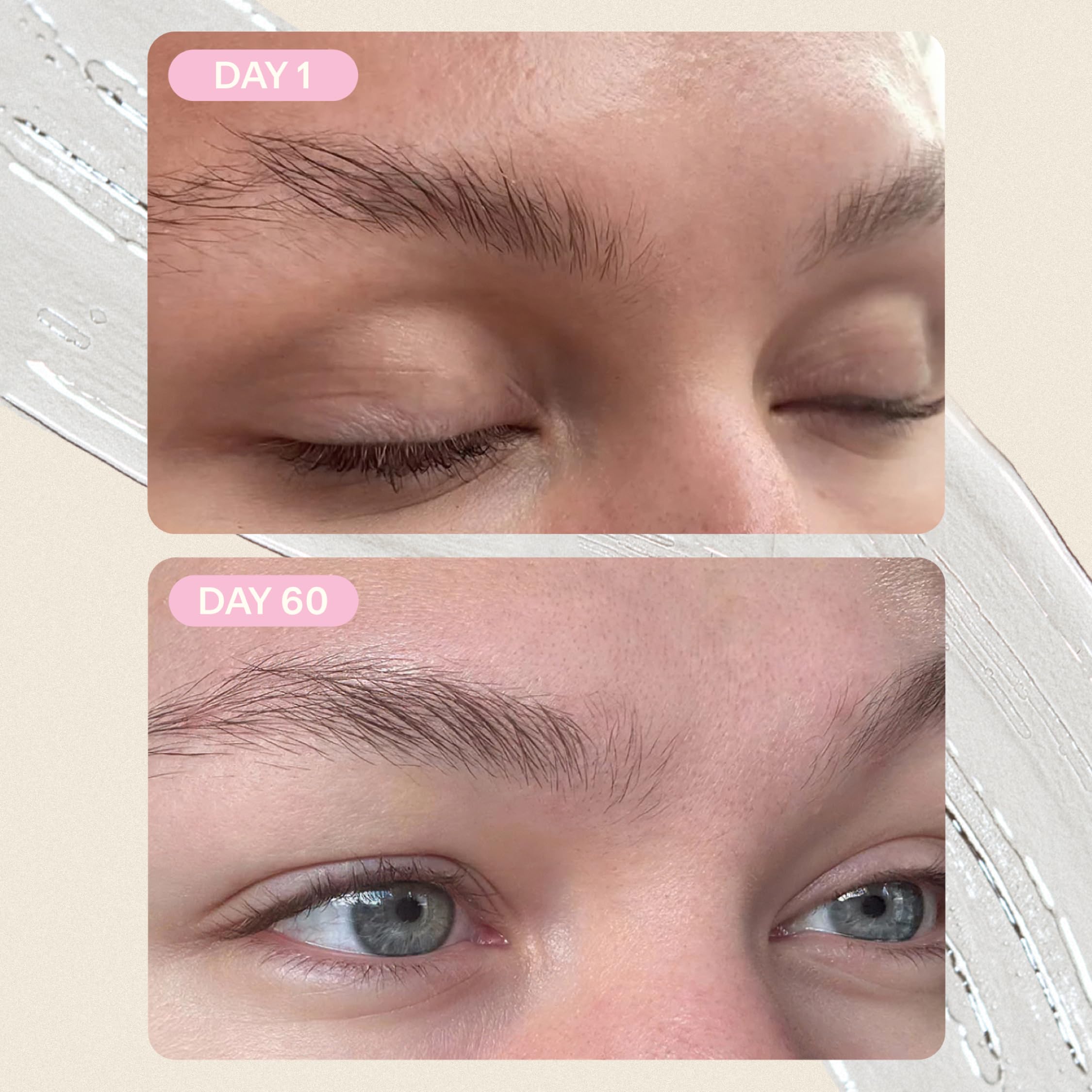 The Skinny Confidential Brow Peptide wand for precise, mess-free application.