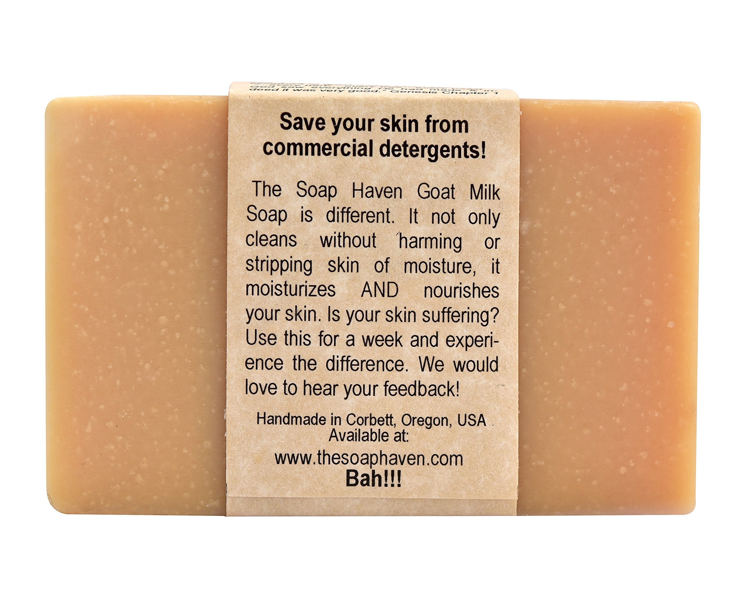 The Soap Haven goat milk honey bar ideal for babies and delicate skin.