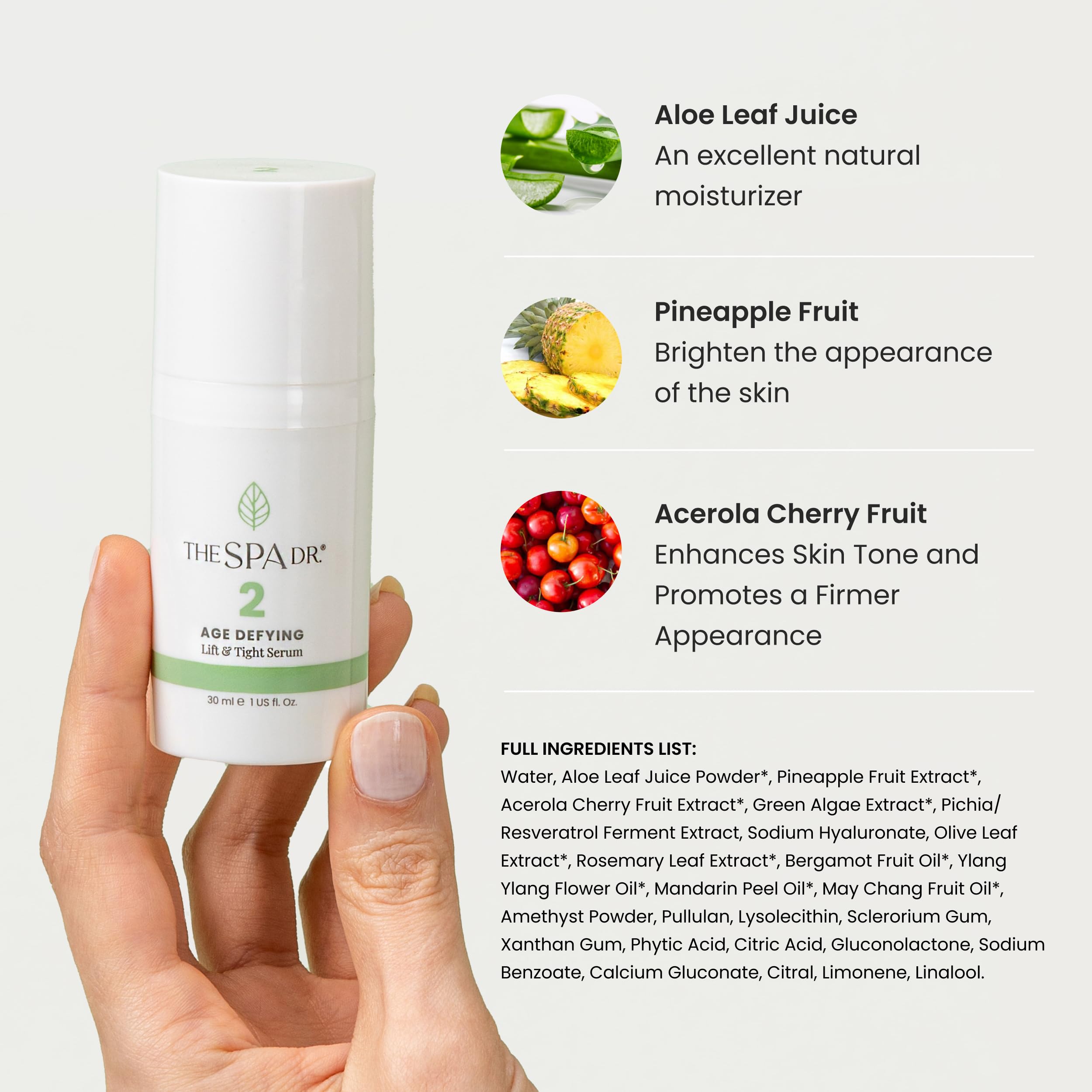 The Spa Dr. Antioxidant Serum ingredients resveratrol and chlorella focus