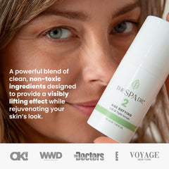 The Spa Dr. Antioxidant Serum texture swirl showing a silky finish