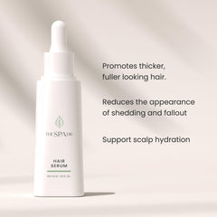 The Spa Dr. Hair Serum dispensed to create a thicker appearance.