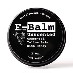 The Tallowed Truth F-Balm jar front for daily skin care and hydration.