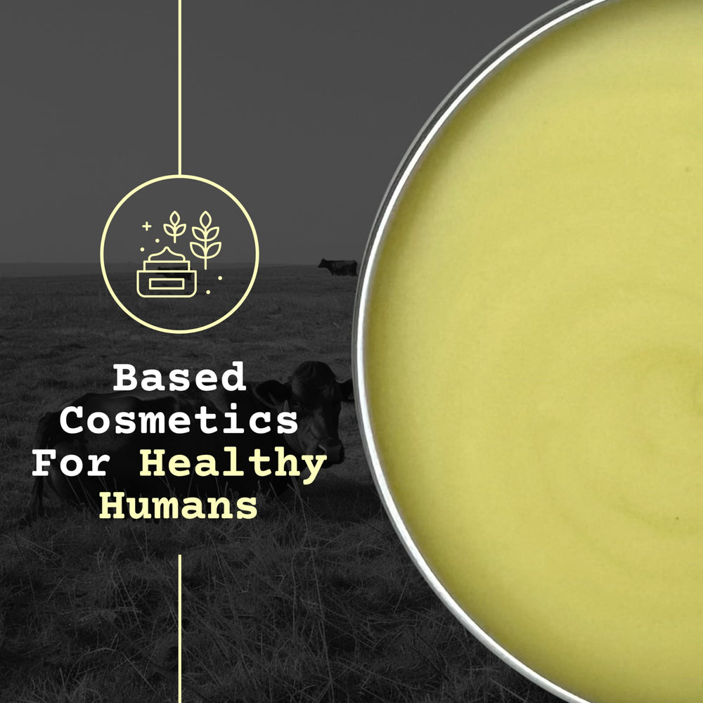 Body moisturizing with The Tallowed Truth F-Balm Original for soft skin.