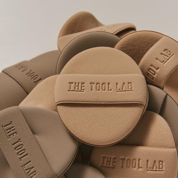THE TOOL LAB korean makeup puff packaging shown for elegant storage