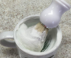 The Village Soapsmith hand-cut bar drying between uses extends soap life.