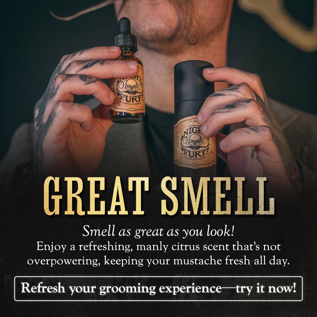 Citrus aroma wafts during use for a refreshing routine.