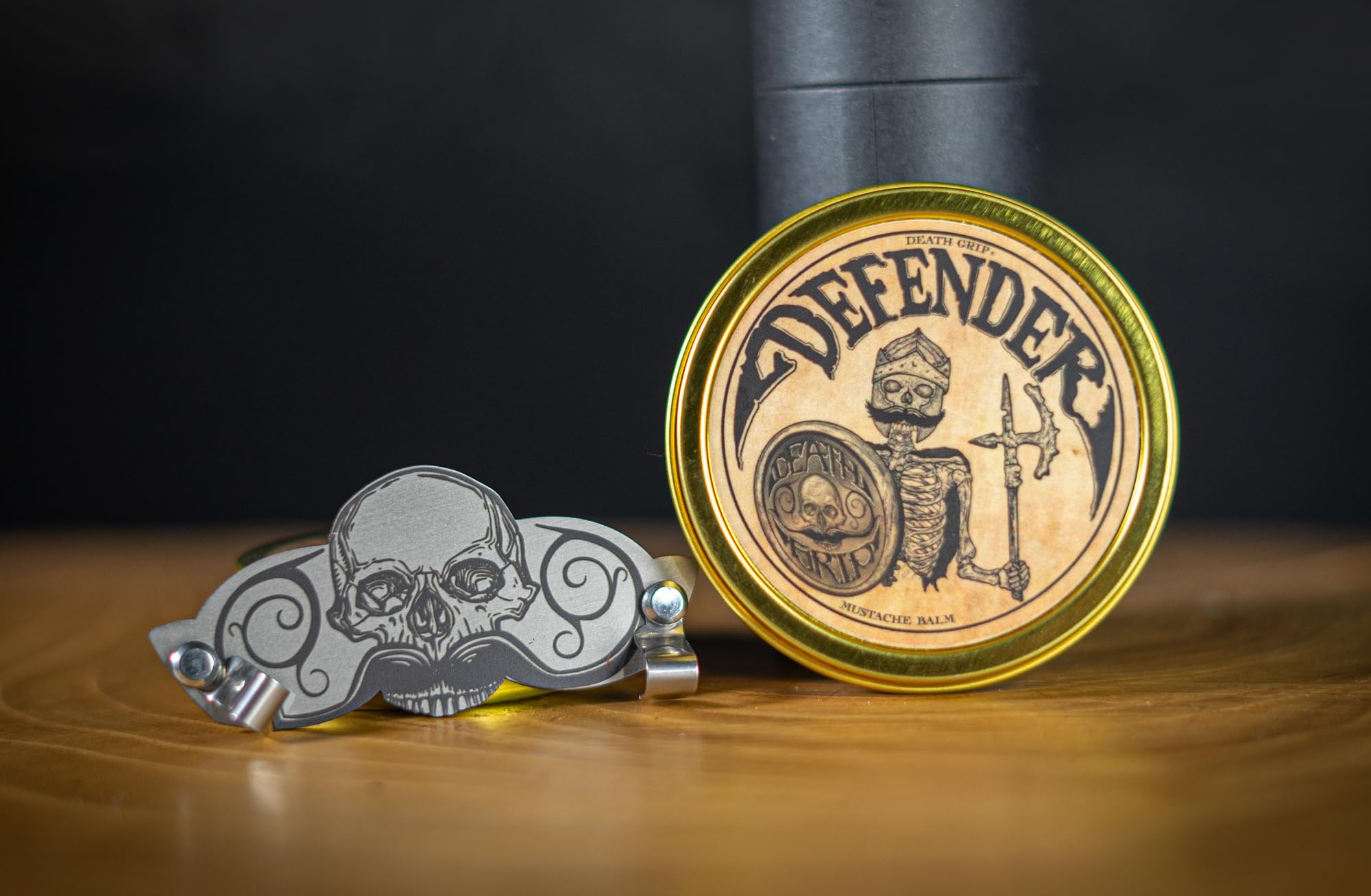 THE VINTAGE GROOMING CO Defender balm application for quick, natural styling.