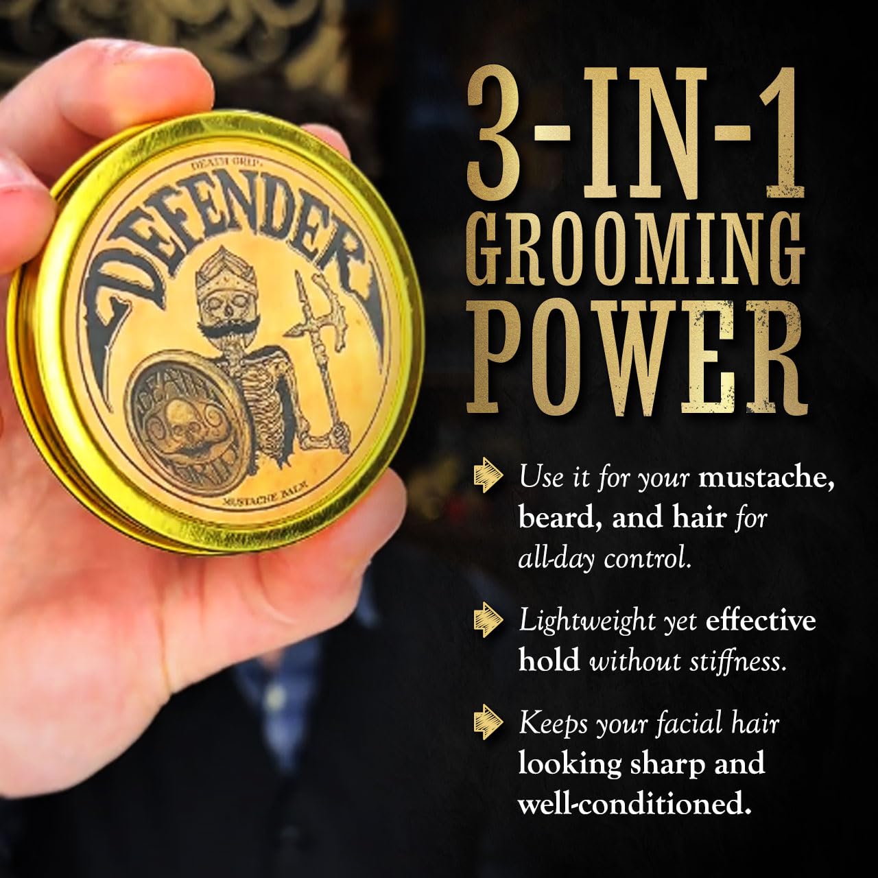 THE VINTAGE GROOMING CO Defender travel pouch keeps guard ready on the go.