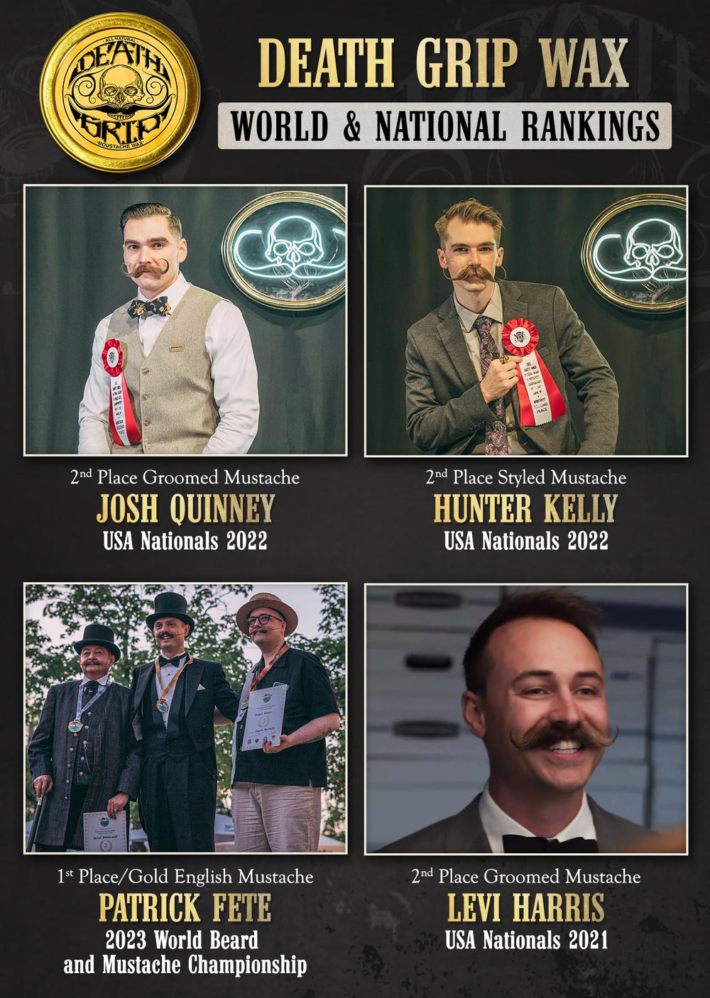 THE VINTAGE GROOMING CO. Warm-weather hold scenario illustrates long-lasting manageability.