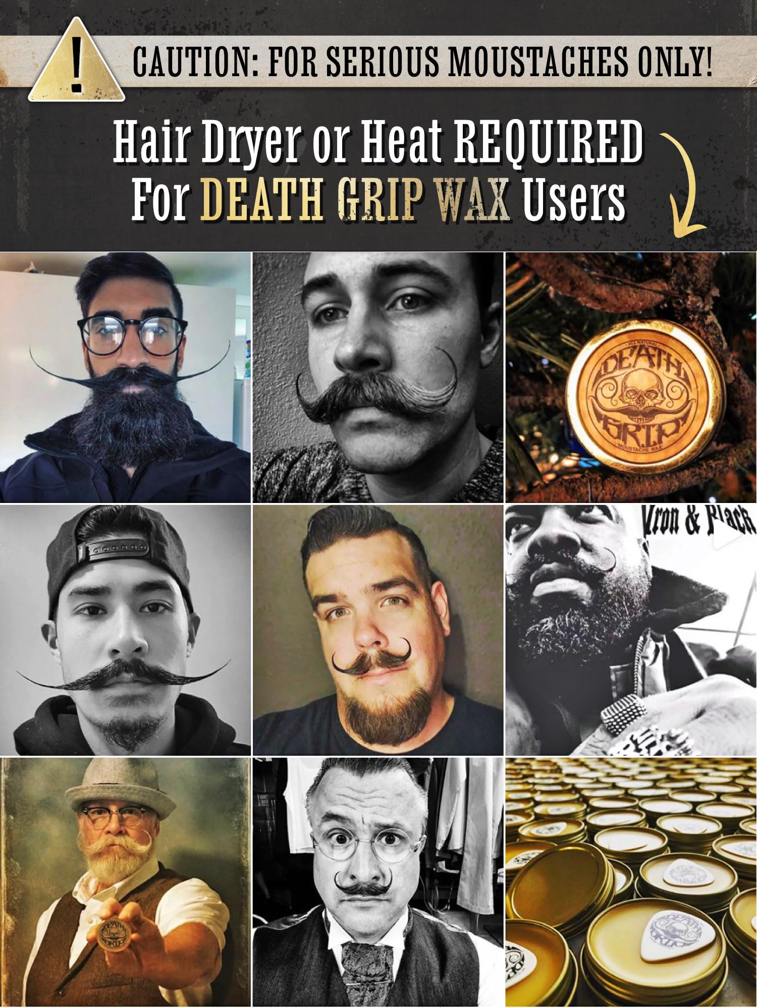 THE VINTAGE GROOMING CO Death Grip supports rugged styles and classic silhouettes.