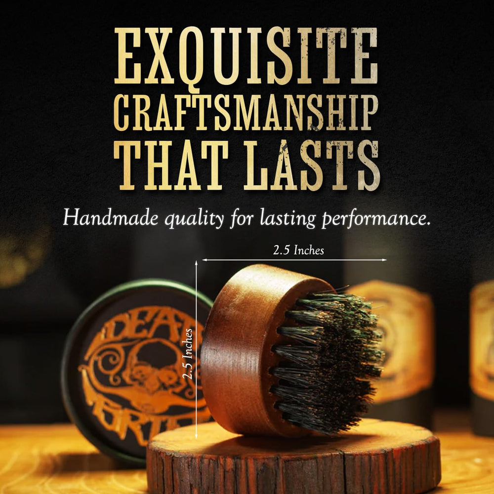 The Vintage Grooming Co natural wooden handle provides ergonomic grip for comfortable styling.