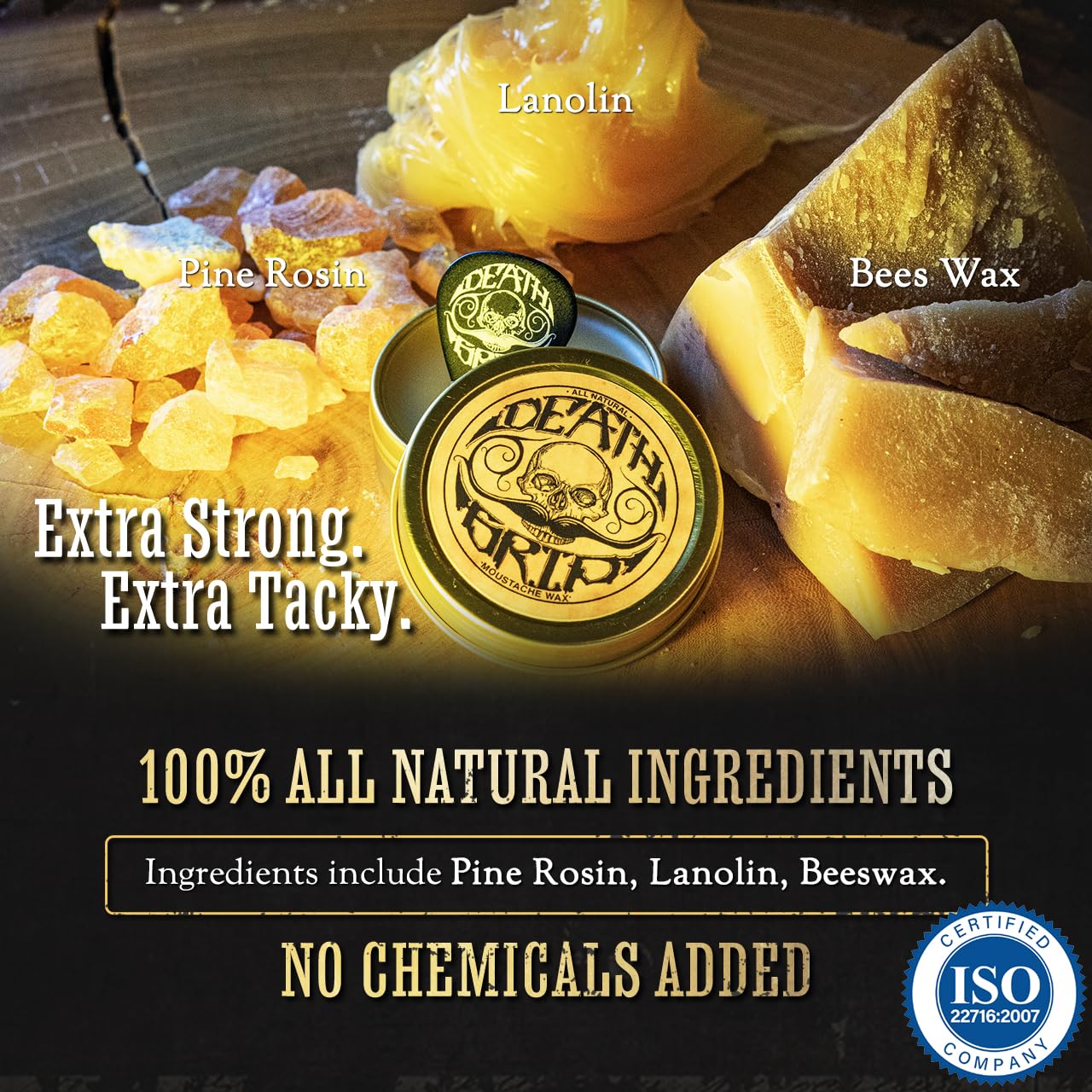 THE VINTAGE GROOMING CO. Non-scented formula supports discreet, versatile moustache styling.