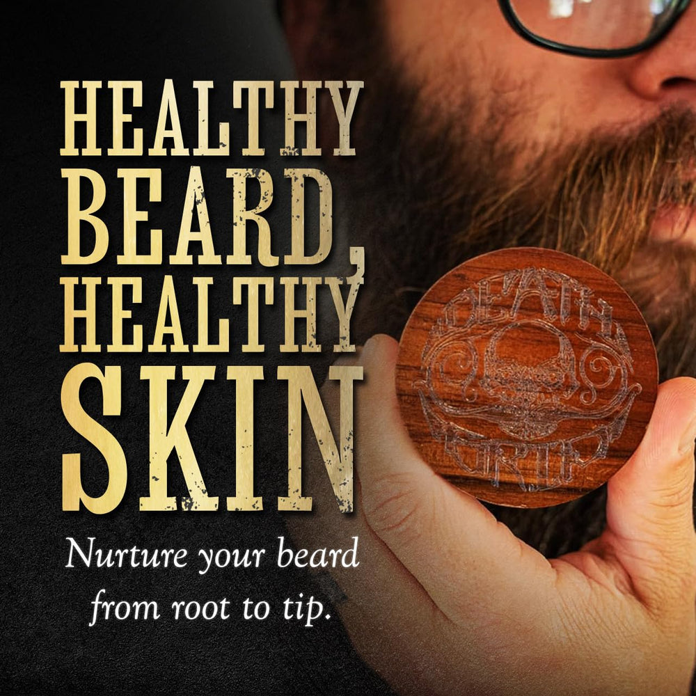 The Vintage Grooming Co travel pouch keeps your beard kit secure on the go.