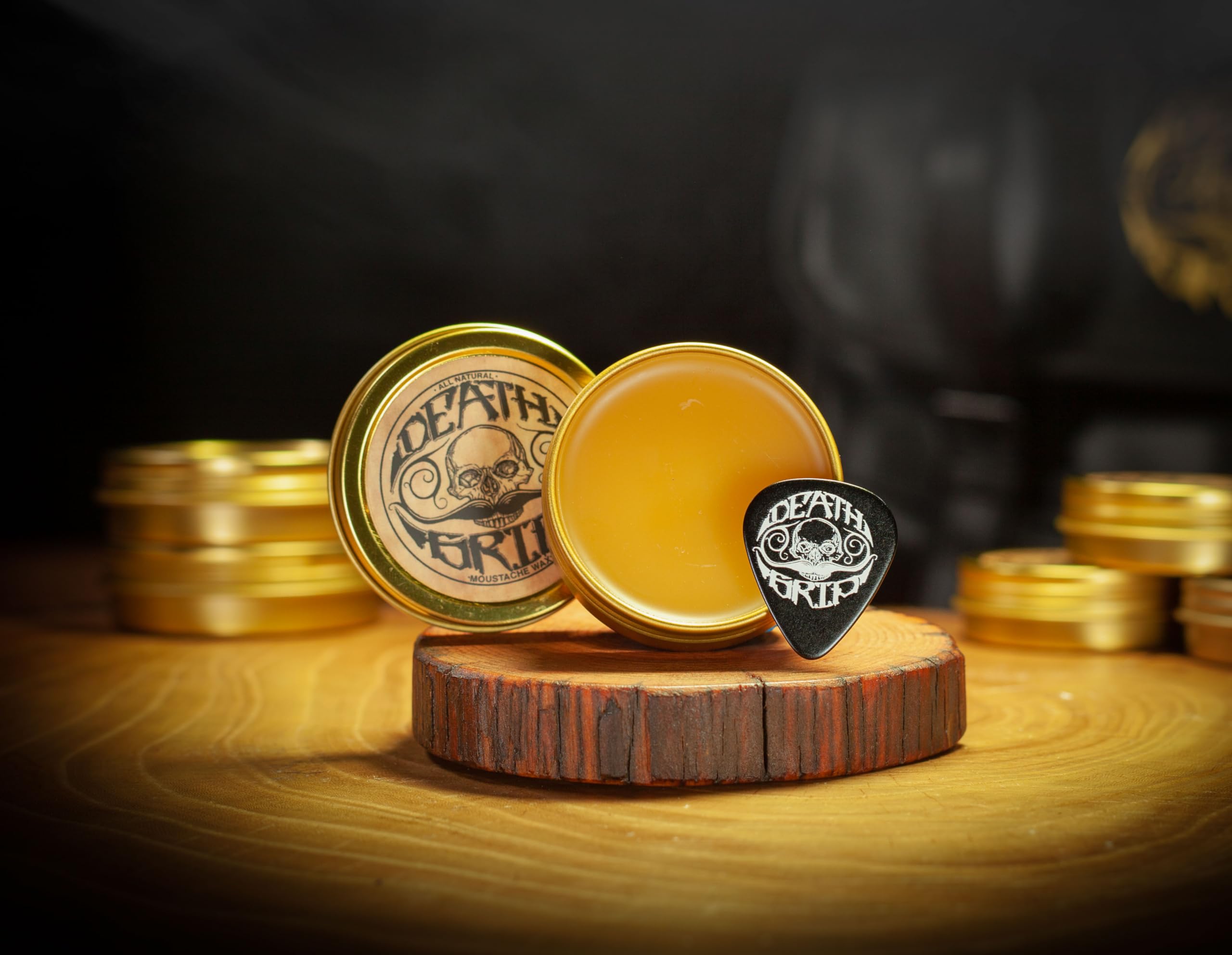 THE VINTAGE GROOMING CO. USA-made handcrafted wax shown in a durable metal tin.
