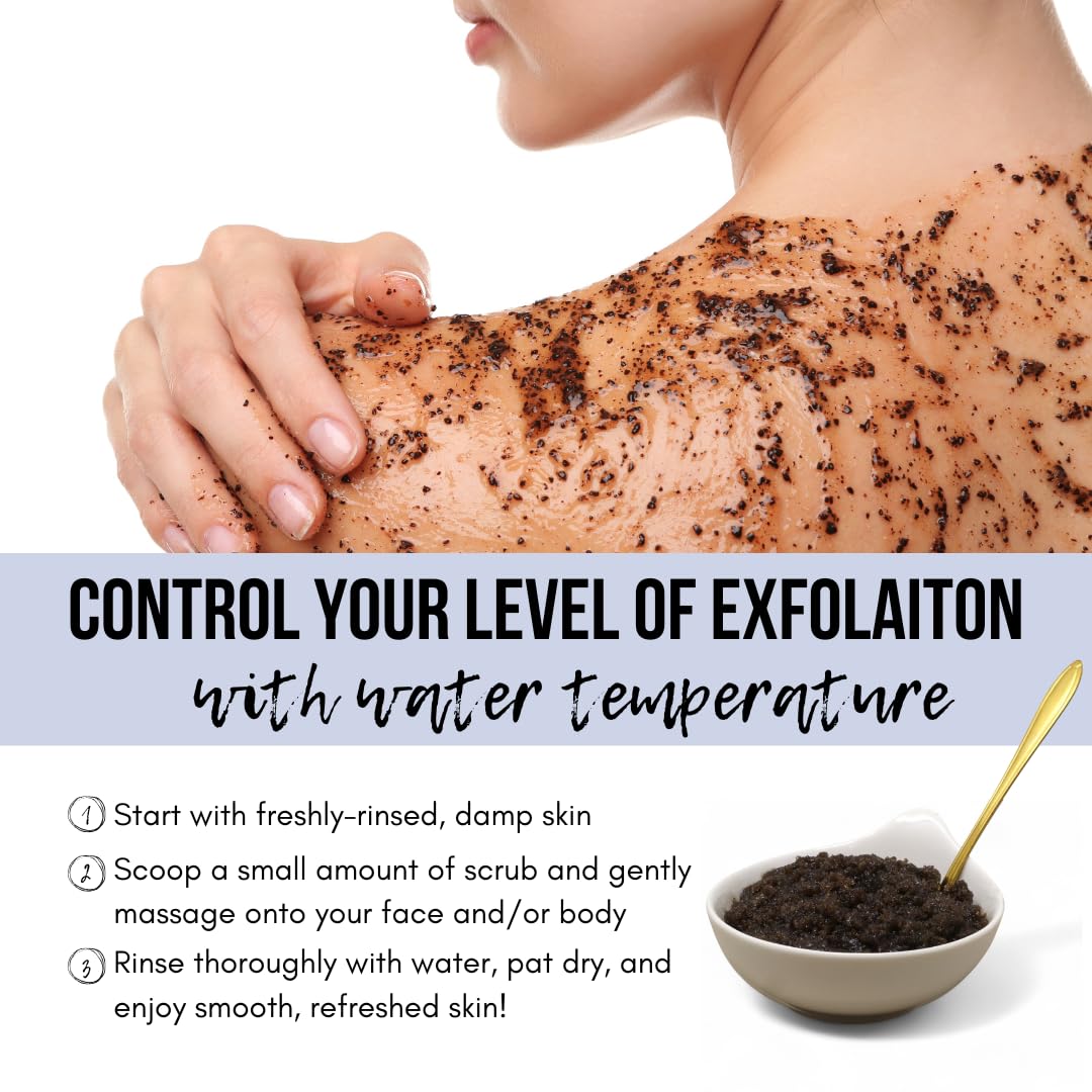 The Yellow Bird activated charcoal scrub armpit application demonstrates underarm exfoliation.