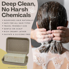 The Yellow Bird packaging with a recyclable box emphasizes eco-friendly travel shampoo.