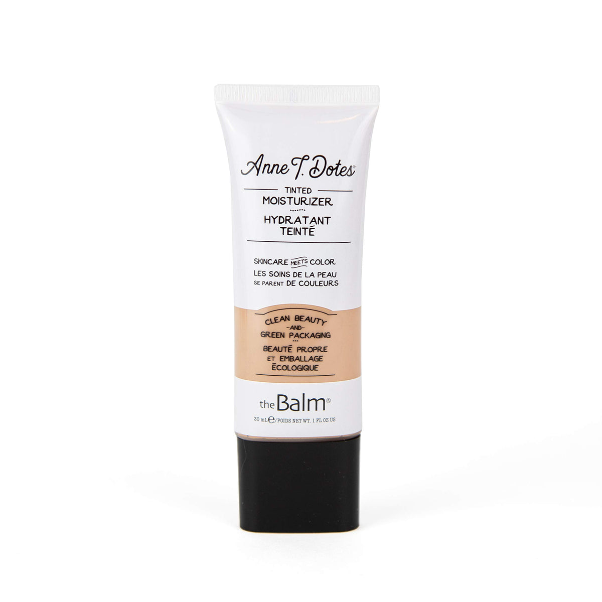 theBalm Anne T. Dotes tinted moisturizer packaging shows luxury beauty and premium texture