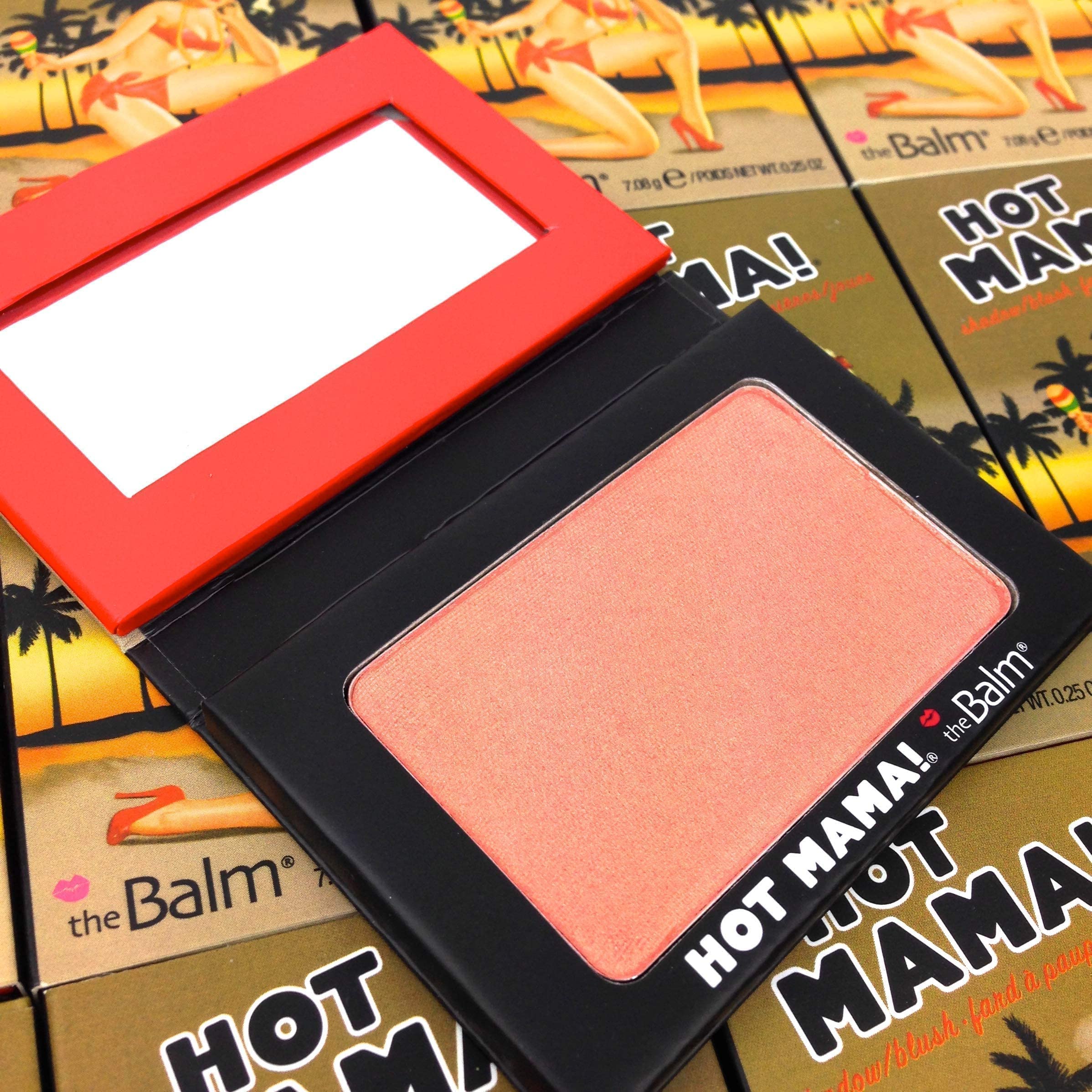 theBalm Hot Mama application shot, creamy, blendable formula for a natural glow.