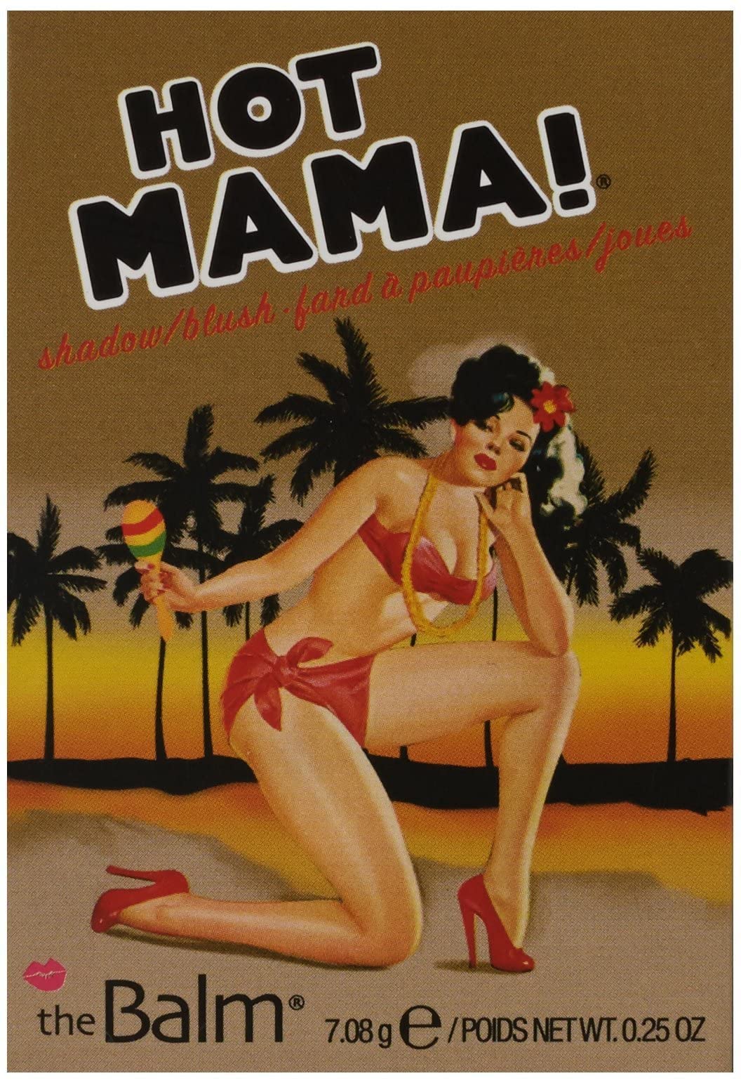theBalm Hot Mama cheek application on forearm, vibrant color with soft sheen.