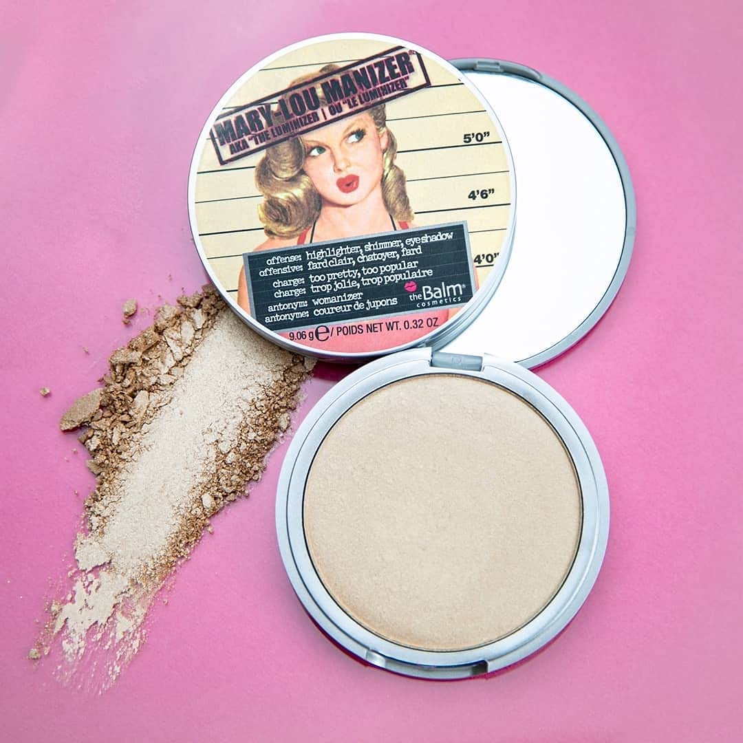 theBalm Mary-Lou Manizer on cheek demonstrates soft contour and glow